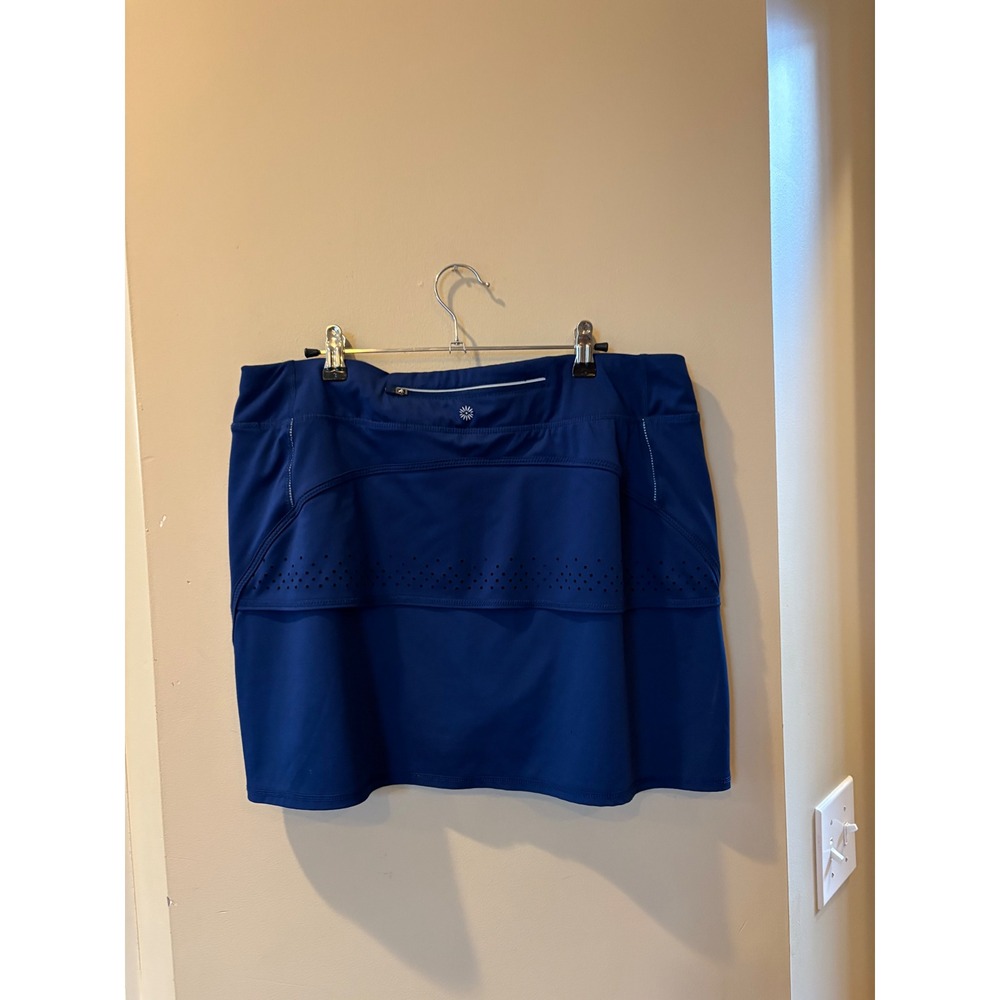 Tangerine Womens Navy Blue Athletic Skort Skirt‎ With Built-In Shorts XL